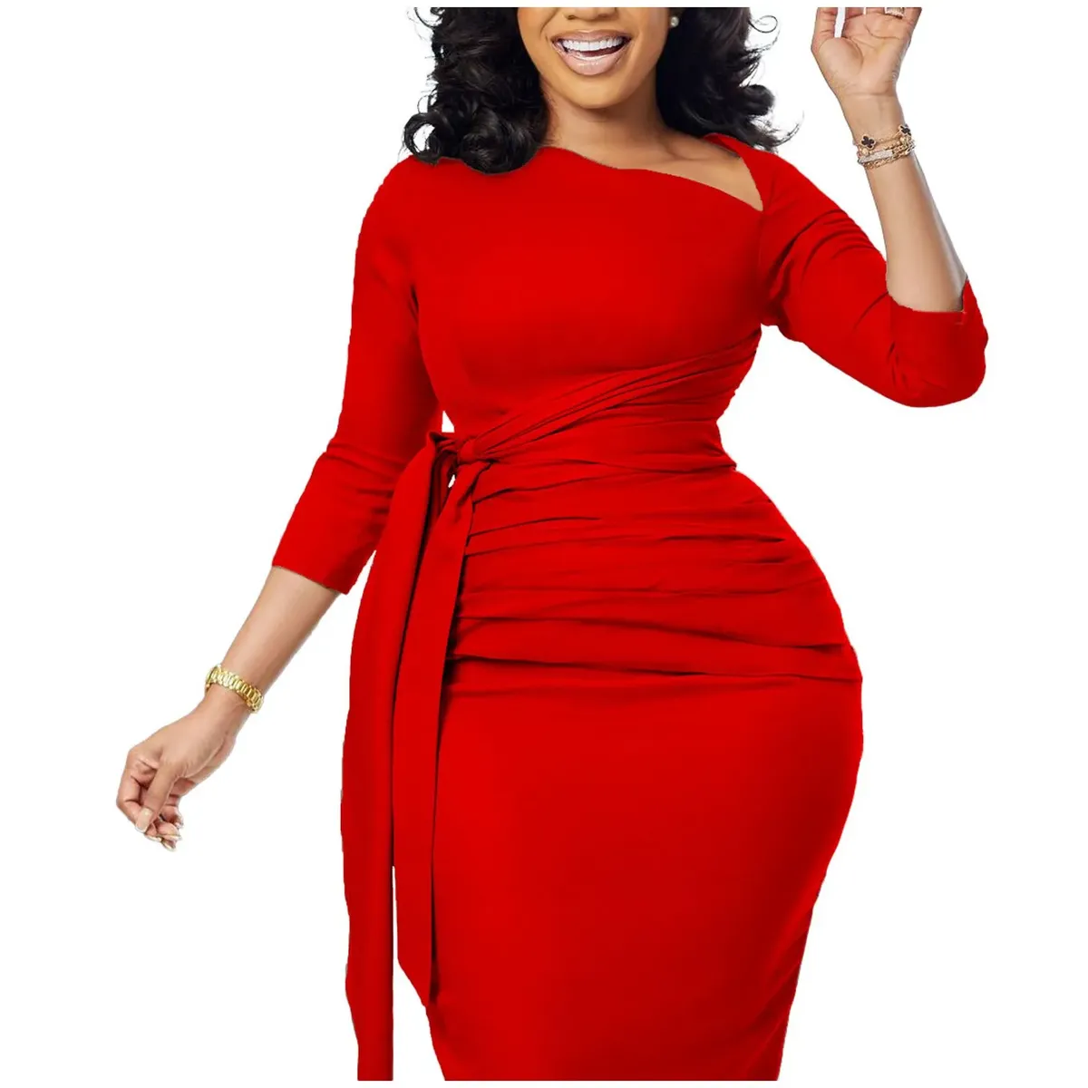 TIOZONEY - Vestido tallas grandes mujer