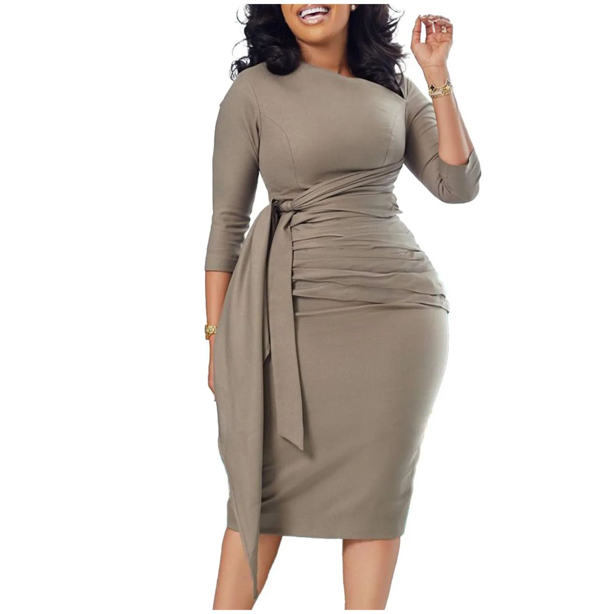 TIOZONEY - Vestido tallas grandes mujer
