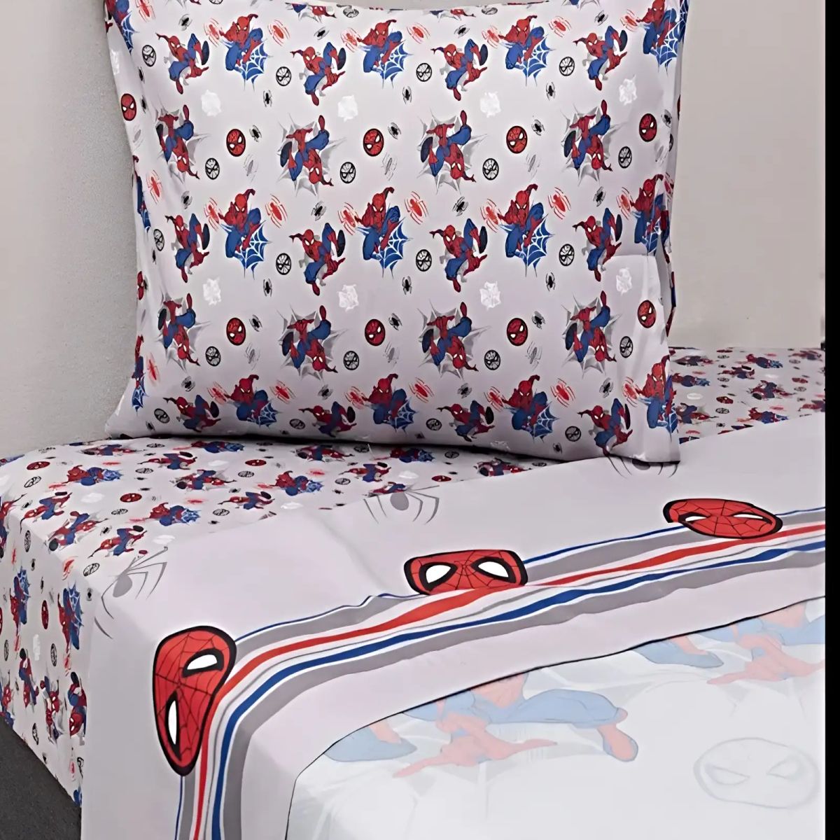 GENERICO - JUEGO DE SABANA INFANTIL POLIESTER PLAZA Y MEDIA 165 X 240 CM MULTICOLOR