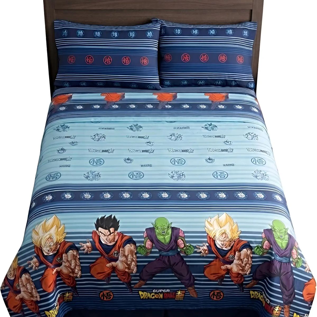 GENERICO - JUEGO DE SABANA INFANTIL POLIESTER PLAZA Y MEDIA 165 X 240 CM AZUL