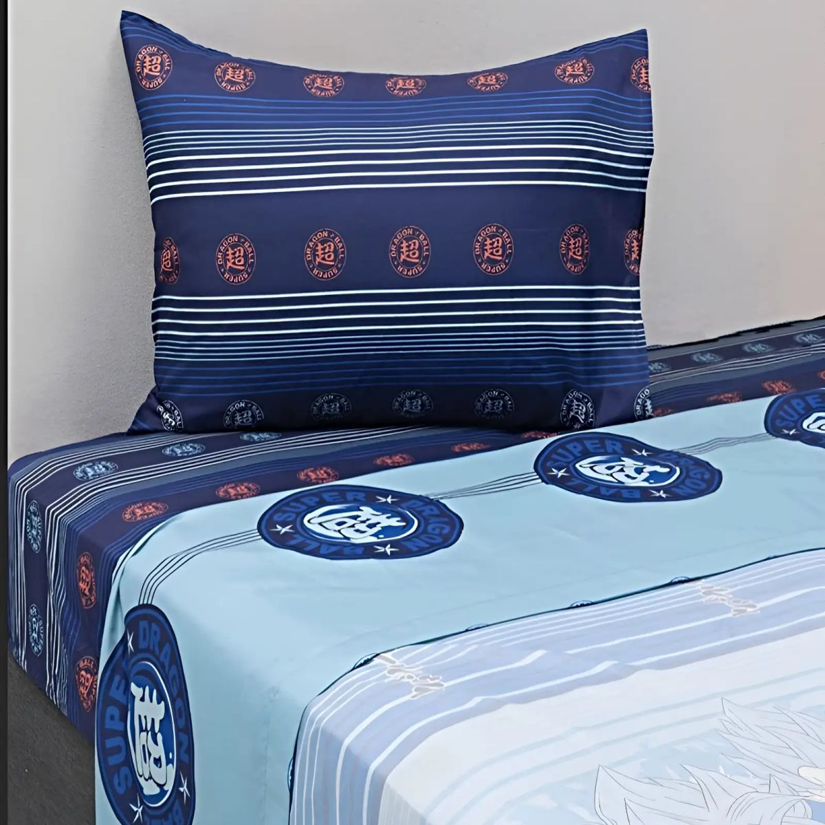 GENERICO - JUEGO DE SABANA INFANTIL POLIESTER PLAZA Y MEDIA 165 X 240 CM AZUL