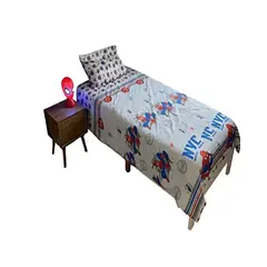 GENERICO - PACK DE SABANA INFANTIL POLIESTER PLAZA Y MEDIA 165 X 240 CM MULTICOLOR