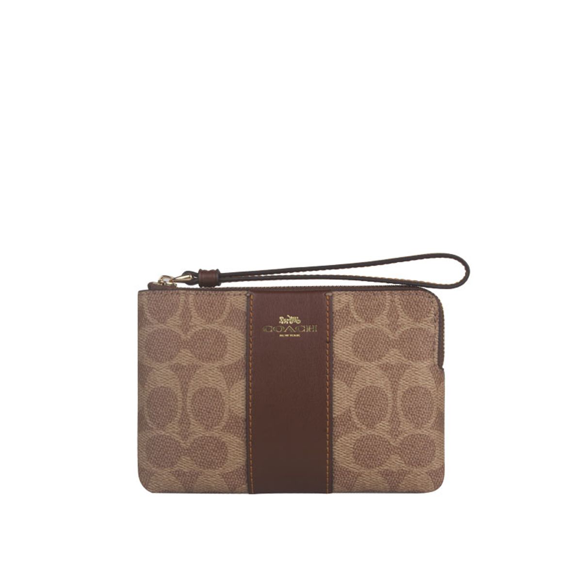 COACH - Cartera Mujer Corner Zip Café