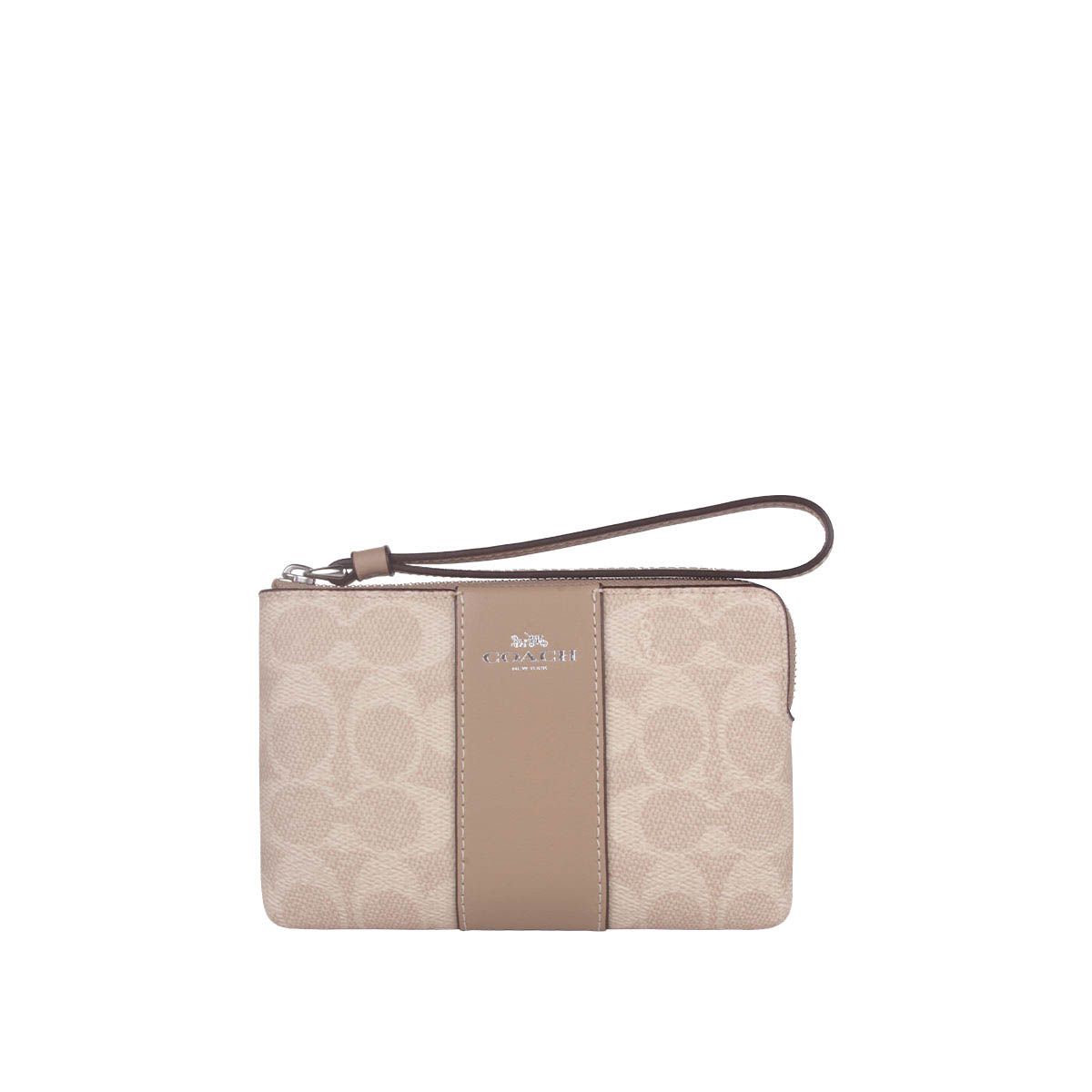 COACH - Cartera Mujer Corner Zip Beige