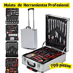 MOVI - Maleta de Herramientas con Ruedas Kit Profesional de 799 Piezas Y 199 Herramientas