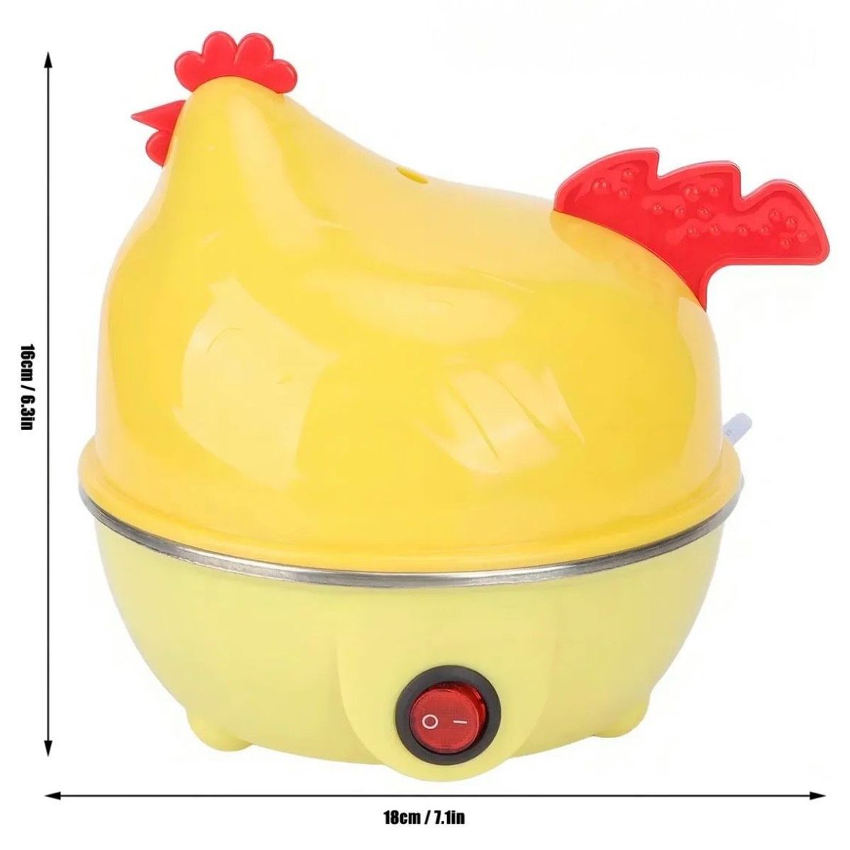 GENERICO - Hervidor Cocedor De Huevos Al Vapor 7 Huevos Gallina