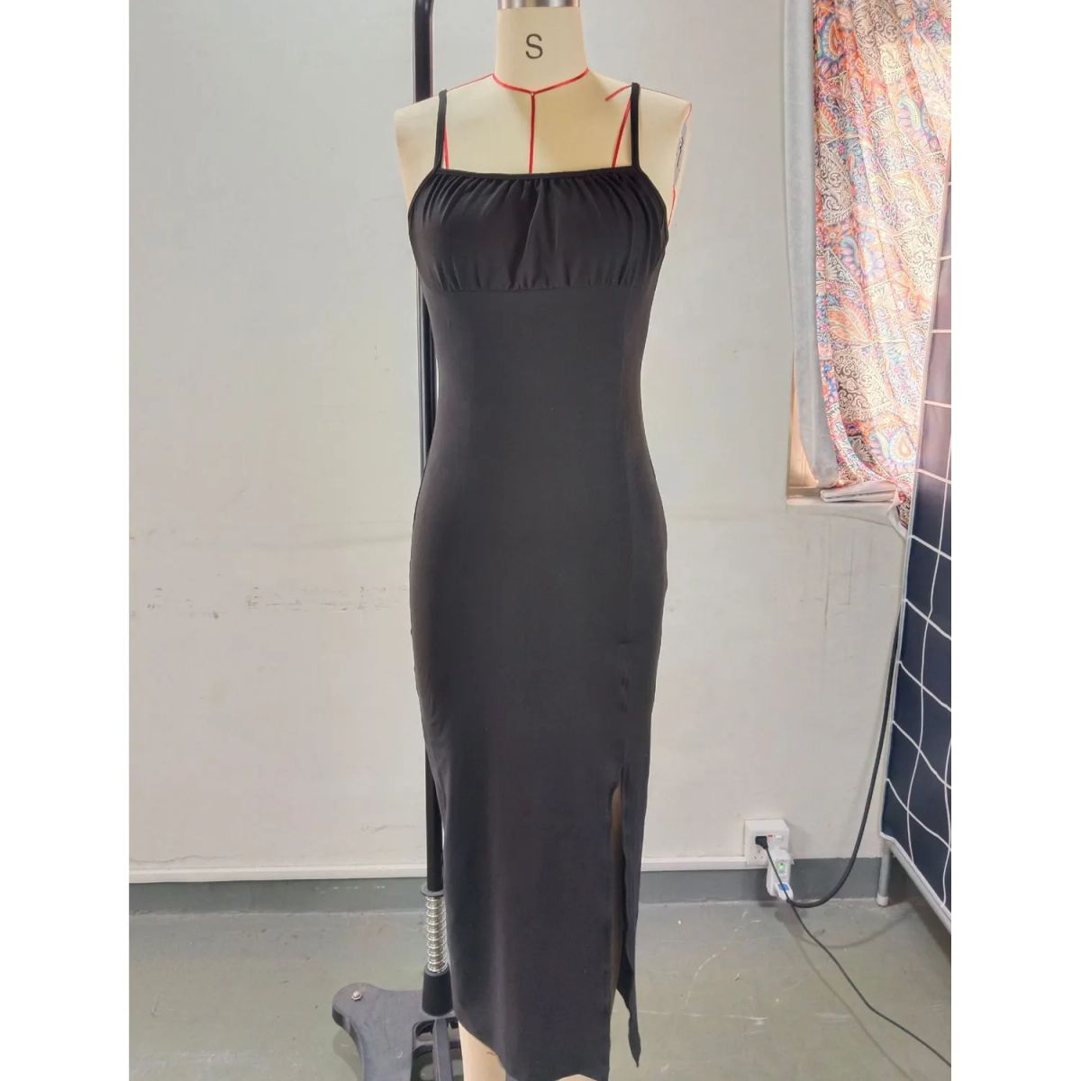 TIOZONEY - Vestido sin mangas con cuello halter - Negro