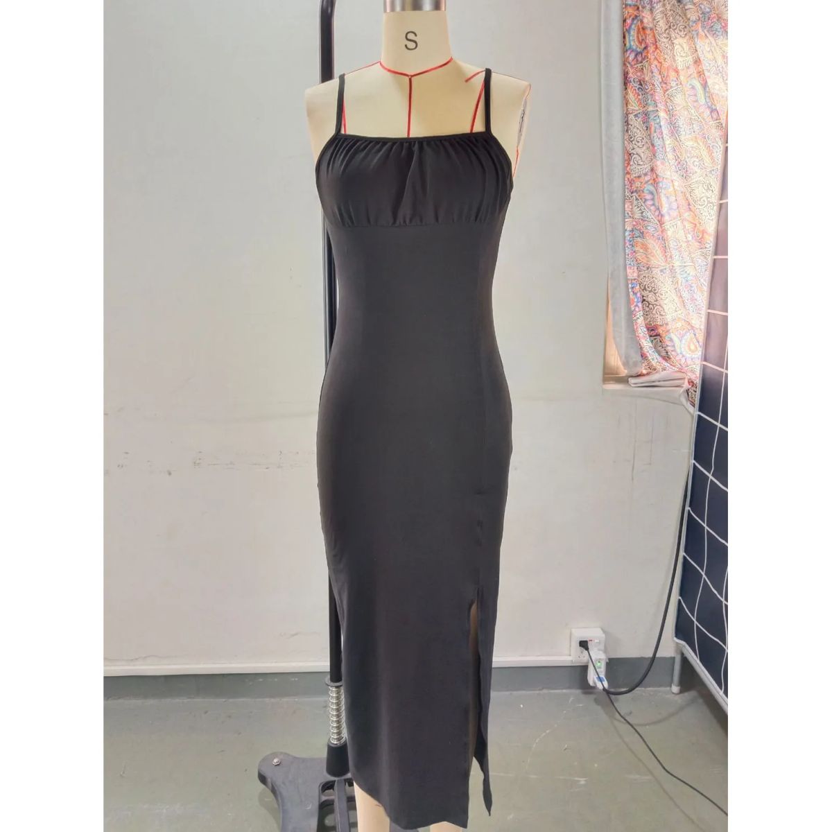 TIOZONEY - Vestido sin mangas con cuello halter - Negro