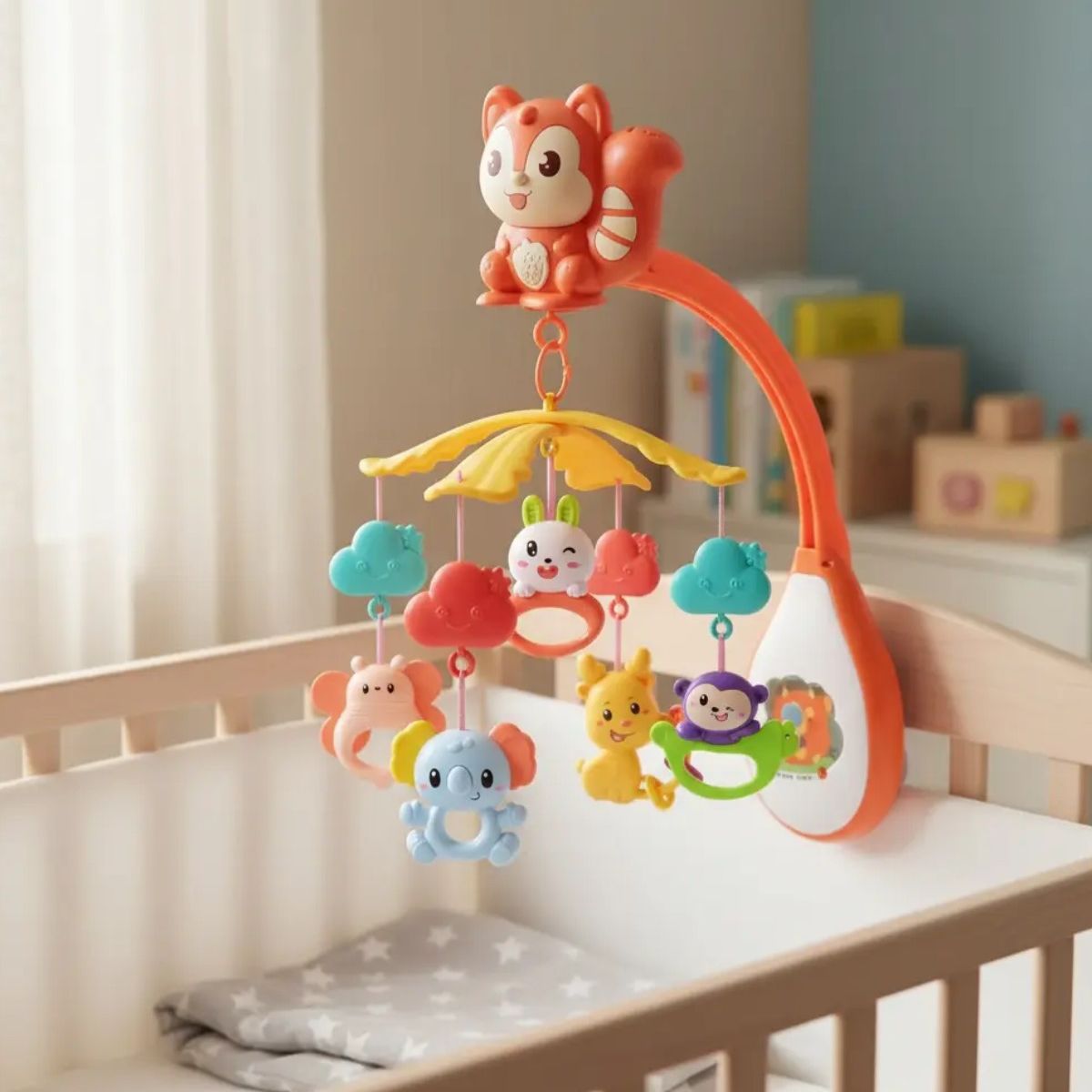 GENERICO - Musical Para Bebe Con Diseño Ardilla Sonido+control