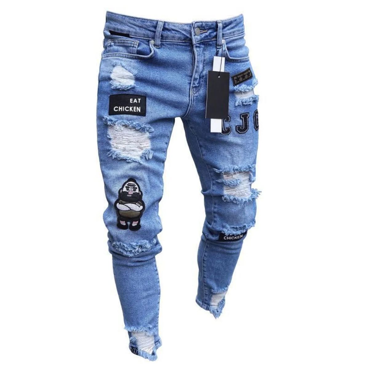 TIOZONEY - Jeans Skinny Fit Hombre