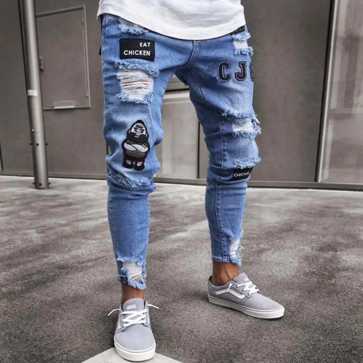 TIOZONEY - Jeans Skinny Fit Hombre