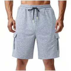 TIOZONEY - Pantalones cortos casuales ligeros - Blanco