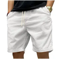TIOZONEY - Pantalones cortos casuales ligeros - Blanco