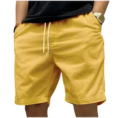 TIOZONEY - Pantalones cortos casuales ligeros - Amarillo