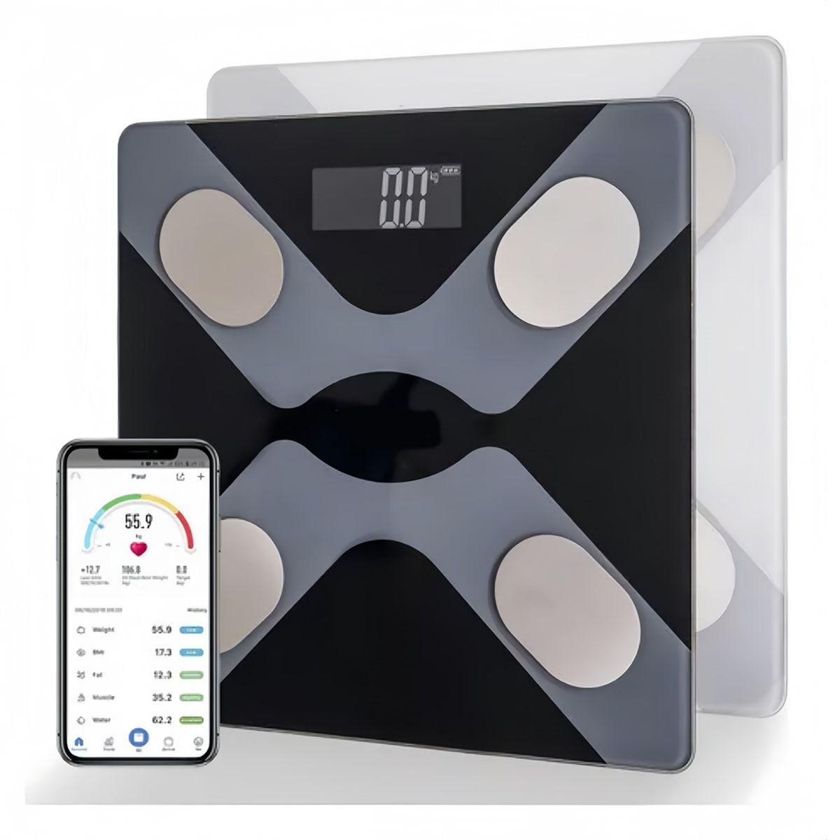 VIDA BUENAS - Balanza Pesa Digital Inteligente Bluetooth Smart App 180kg