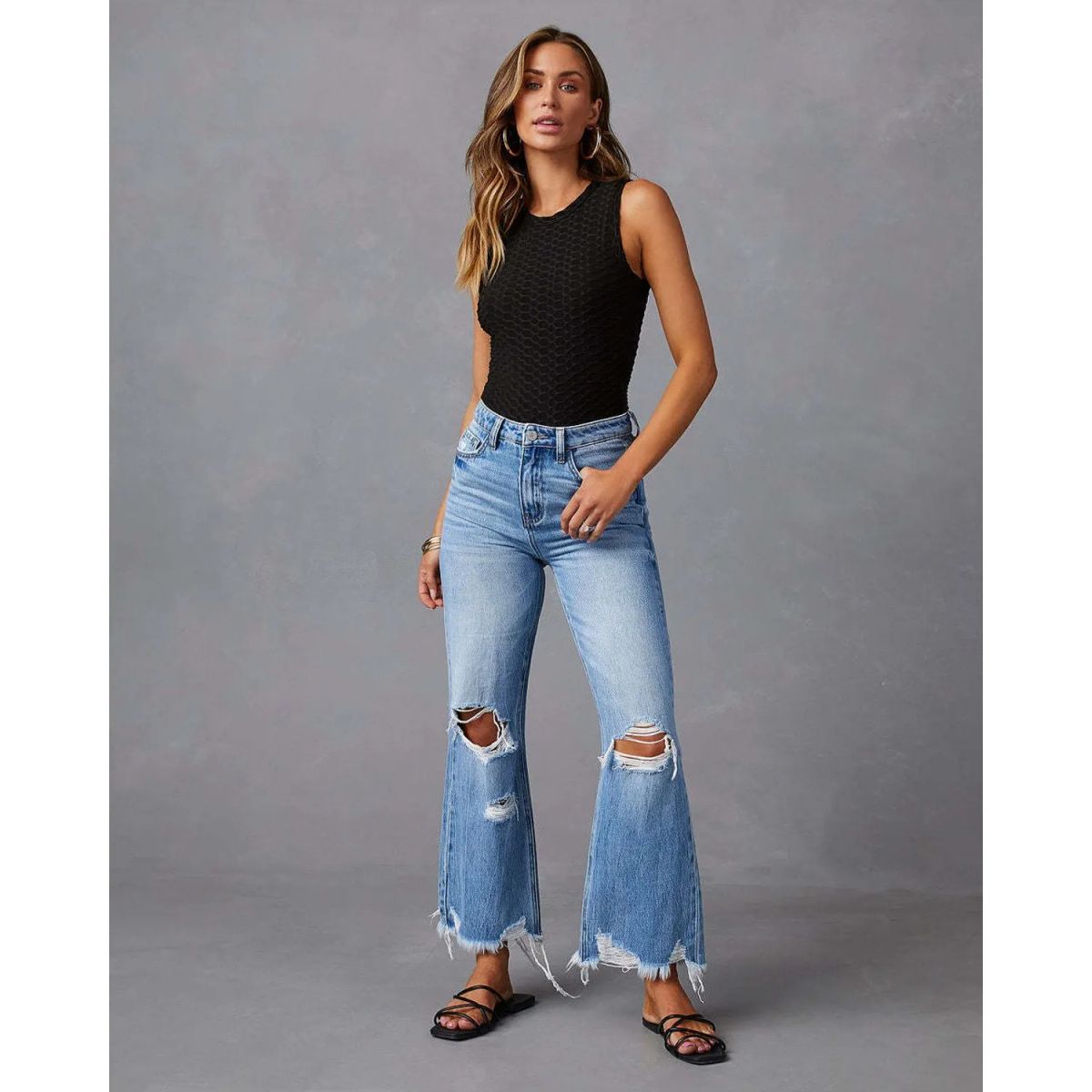TIOZONEY - Jeans rotos o desgastados