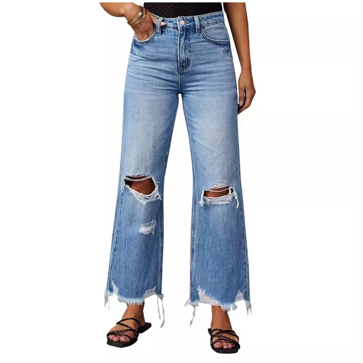 TIOZONEY - Jeans rotos o desgastados