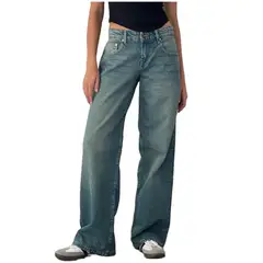 TIOZONEY - Jeans rectos para mujeres