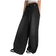 TIOZONEY - Jeans de pierna ancha y corte holgado