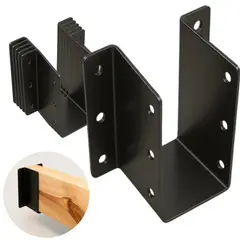 KUANGYE - Soporte Para Tirante 2x6 Viga Madera Herraje U Mensula Caja (alas Externas) 6 Unidades