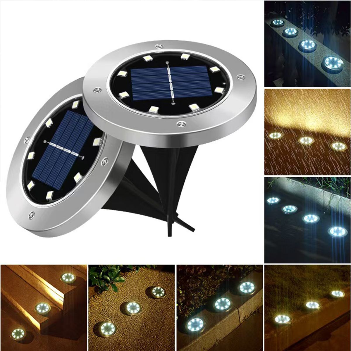 GENERICO - Lampara Solar Led Jardin Exterior Estaca Automatica Ip65 4u