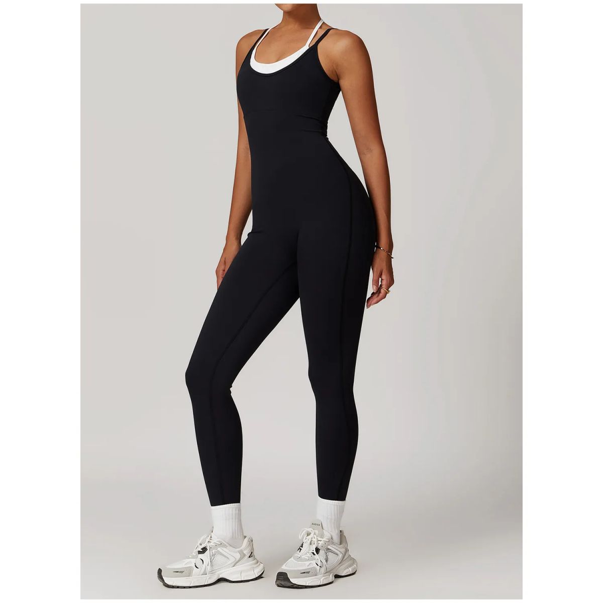 TIOZONEY - Enterito deportivo Mujer-Negro