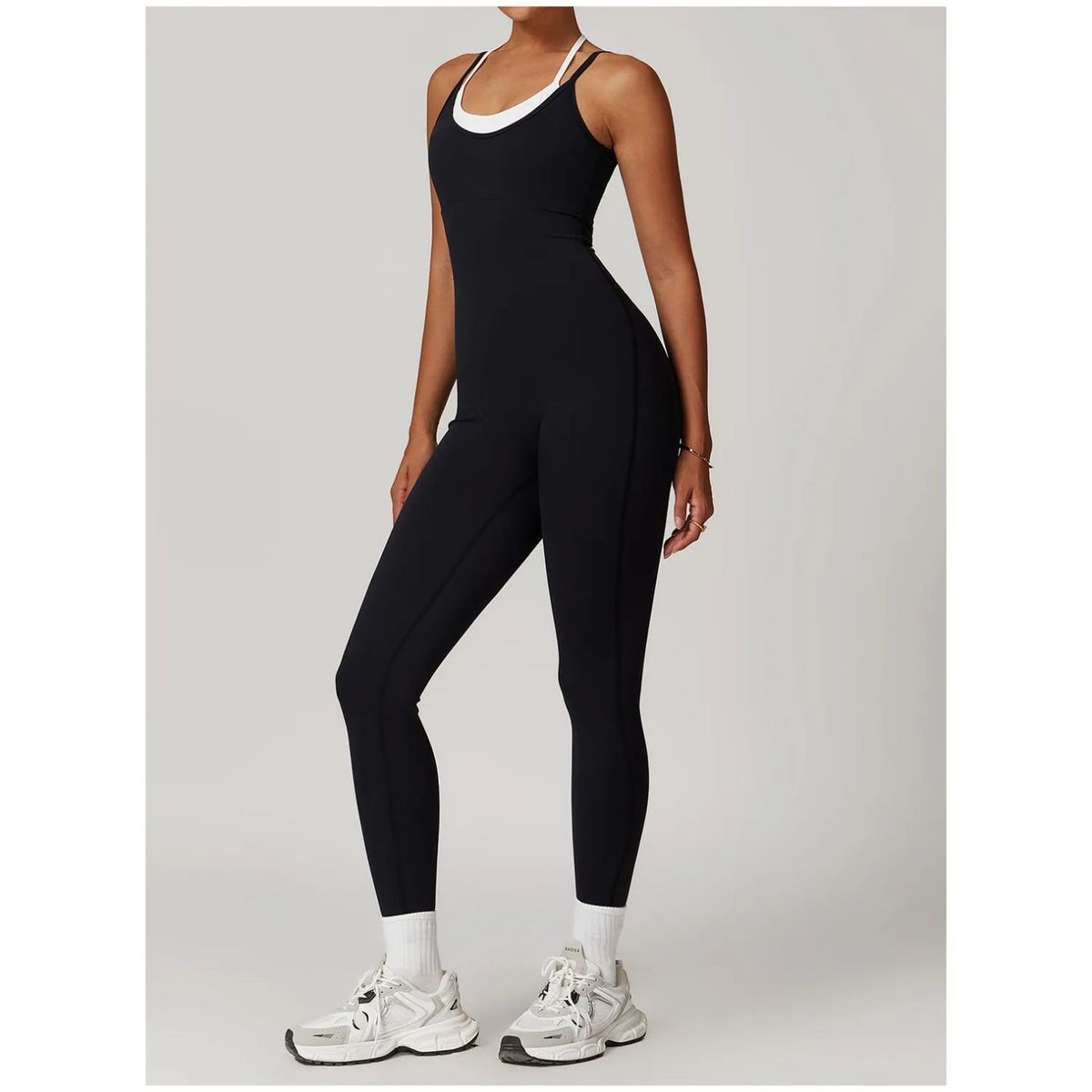 TIOZONEY - Enterito deportivo Mujer-Negro