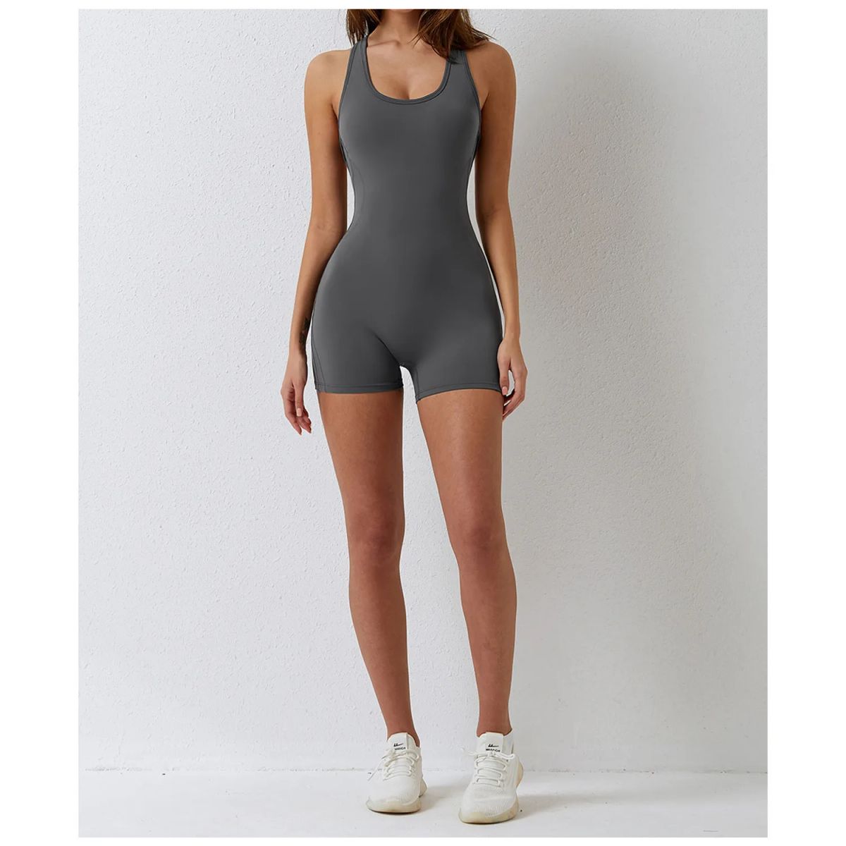 TIOZONEY - Enterito deportivo Mujer-Gris