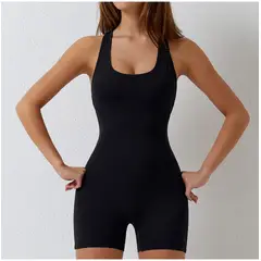 TIOZONEY - Enterito deportivo Mujer-Negro