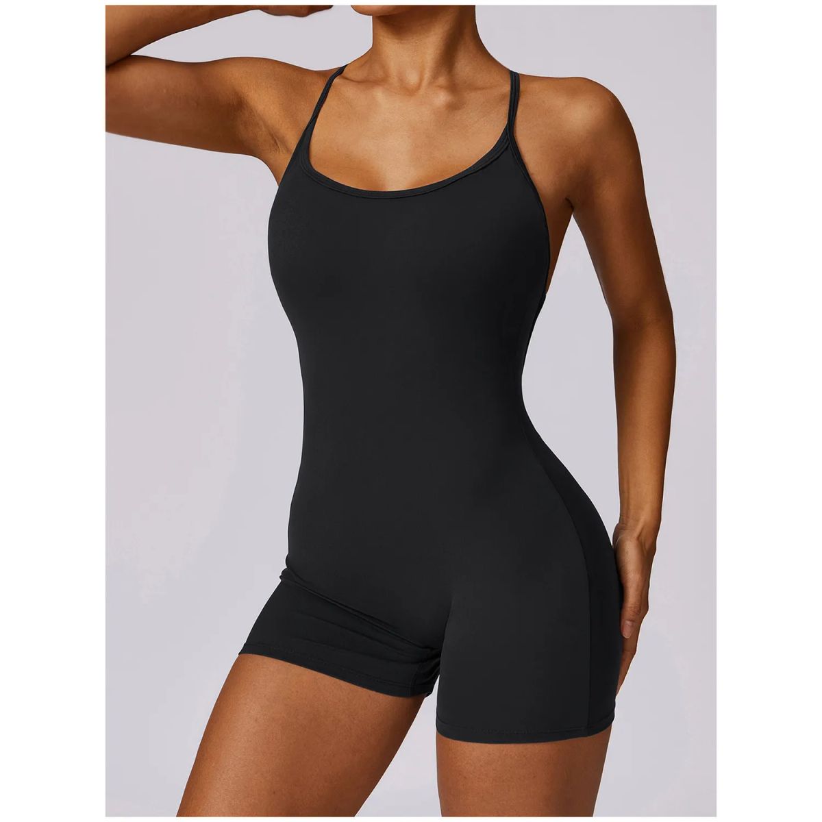 TIOZONEY - Enterito deportivo Mujer-Negro