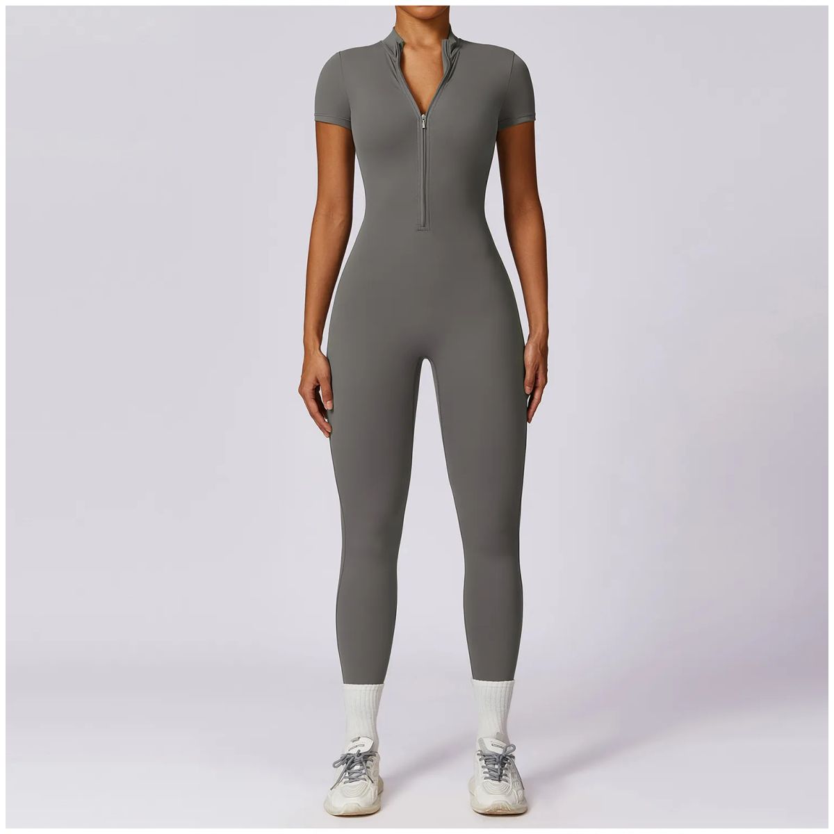 TIOZONEY - Enterito deportivo Mujer-Gris