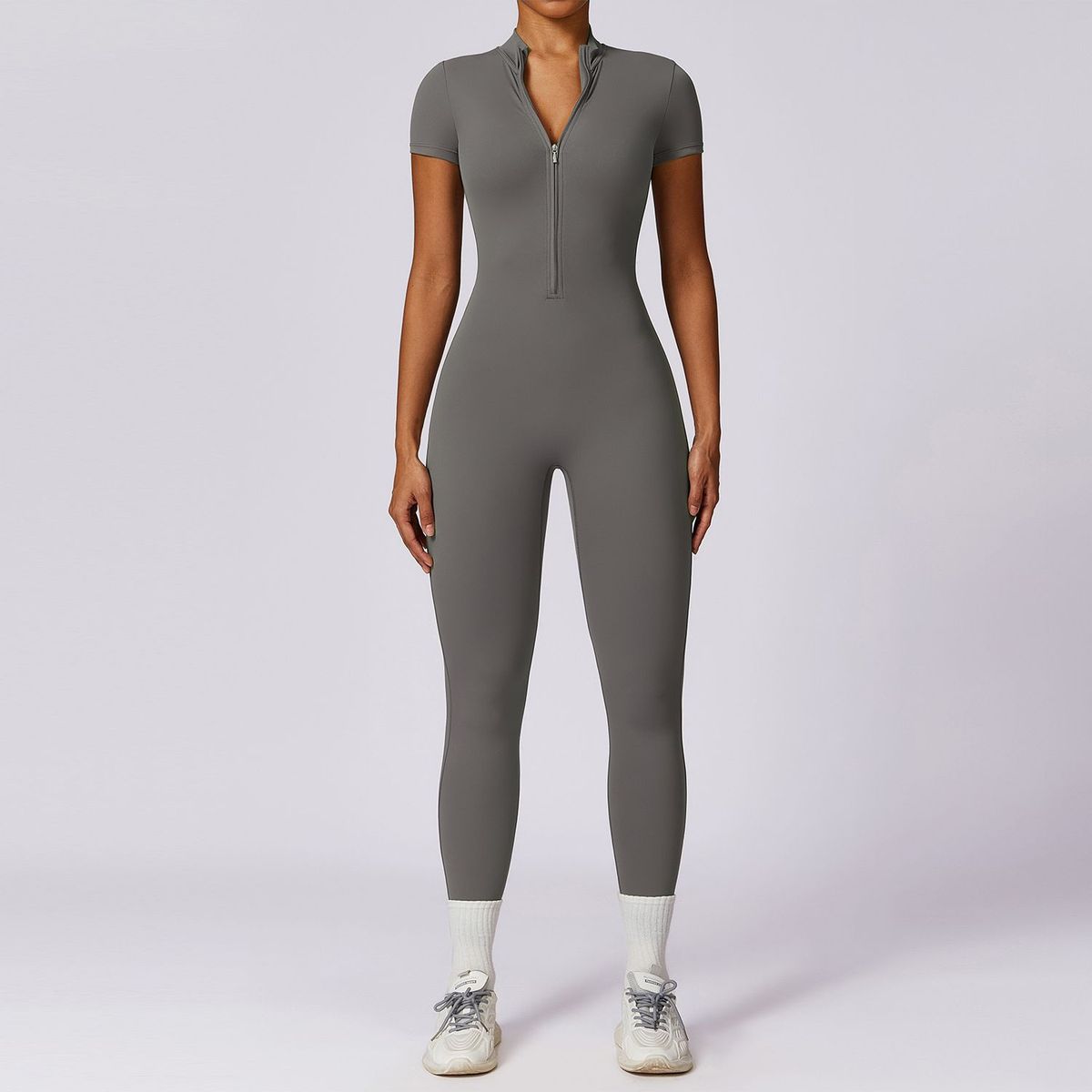TIOZONEY - Enterito deportivo Mujer-Gris