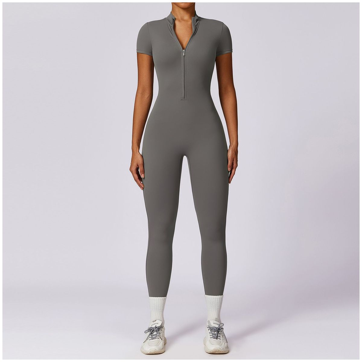 TIOZONEY - Enterito deportivo Mujer-Gris
