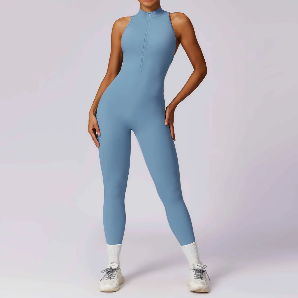 TIOZONEY - Enterito deportivo Mujer-Azul