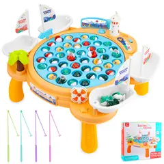 LUKOVEE - Juguete De Pesca Eléctrico Magnético Musical Juego para Niños