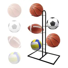 KUANGYE - Estante De Almacenamiento De Metal, Cesta/fútbol De 5 niveles