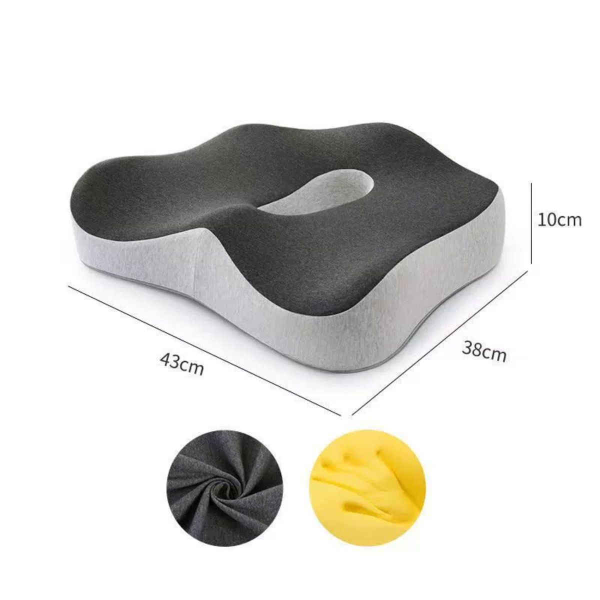 ATURE - Cojín Asiento De Coche Oficina Ergonómico Coxis Ortopédico