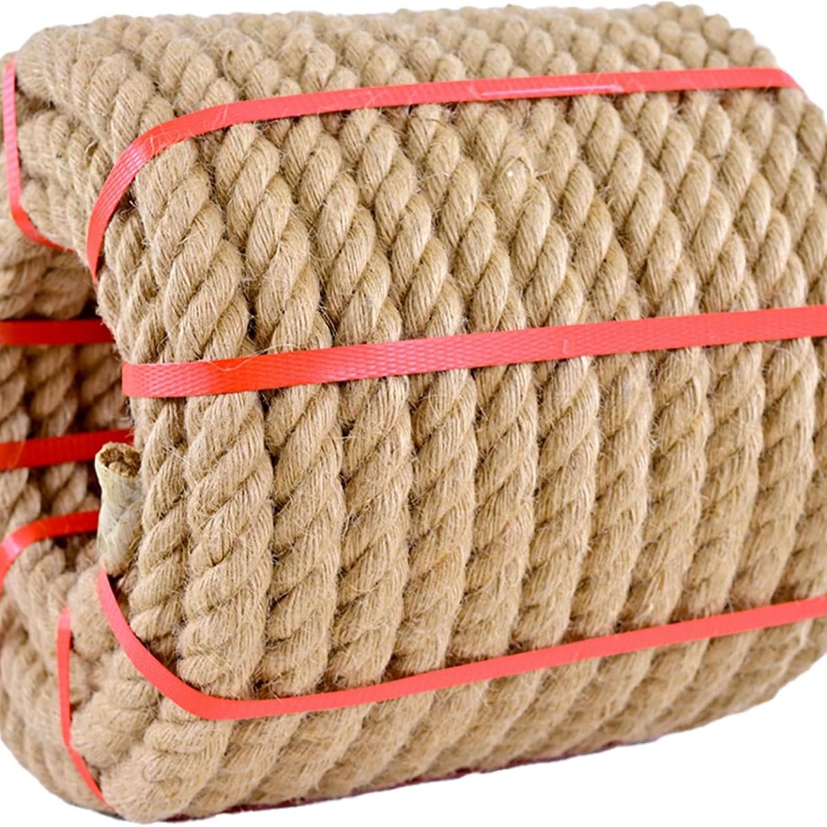 KUANGYE - Cuerda Yute Natural De Cáñamo 20mm x 50M Para Manualidades,Jardinería,Hamaca,Decoración Del Hogar