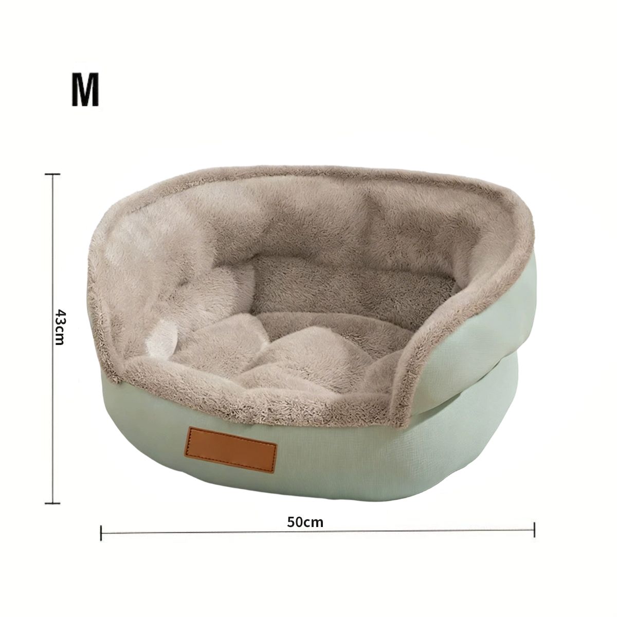 KINDA NICE - Cama Antiestres Para Perro Gato Con Cojin Reversible50x43cm