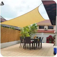 KUANGYE - Lona toldo Vela 5X6M Rectangular Vela para Sombra Parasol Permeable + Cuerda