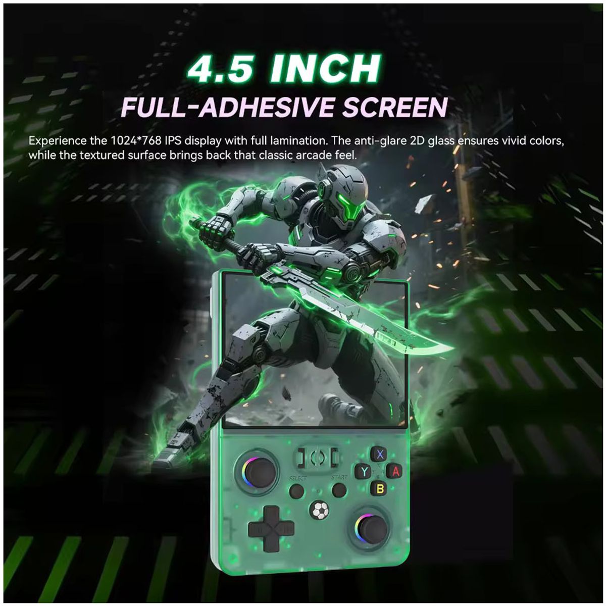 CORRERREY - La consola de juegos portátil R36MAX 2 admite WiFi consola de juegos 3D emulador 30+ IPS de 4,5-inch