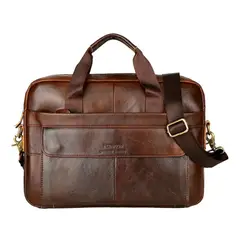 TIOZONEY - Maletín Portafolio Bolso PU Ecológico Notebook para Hombre