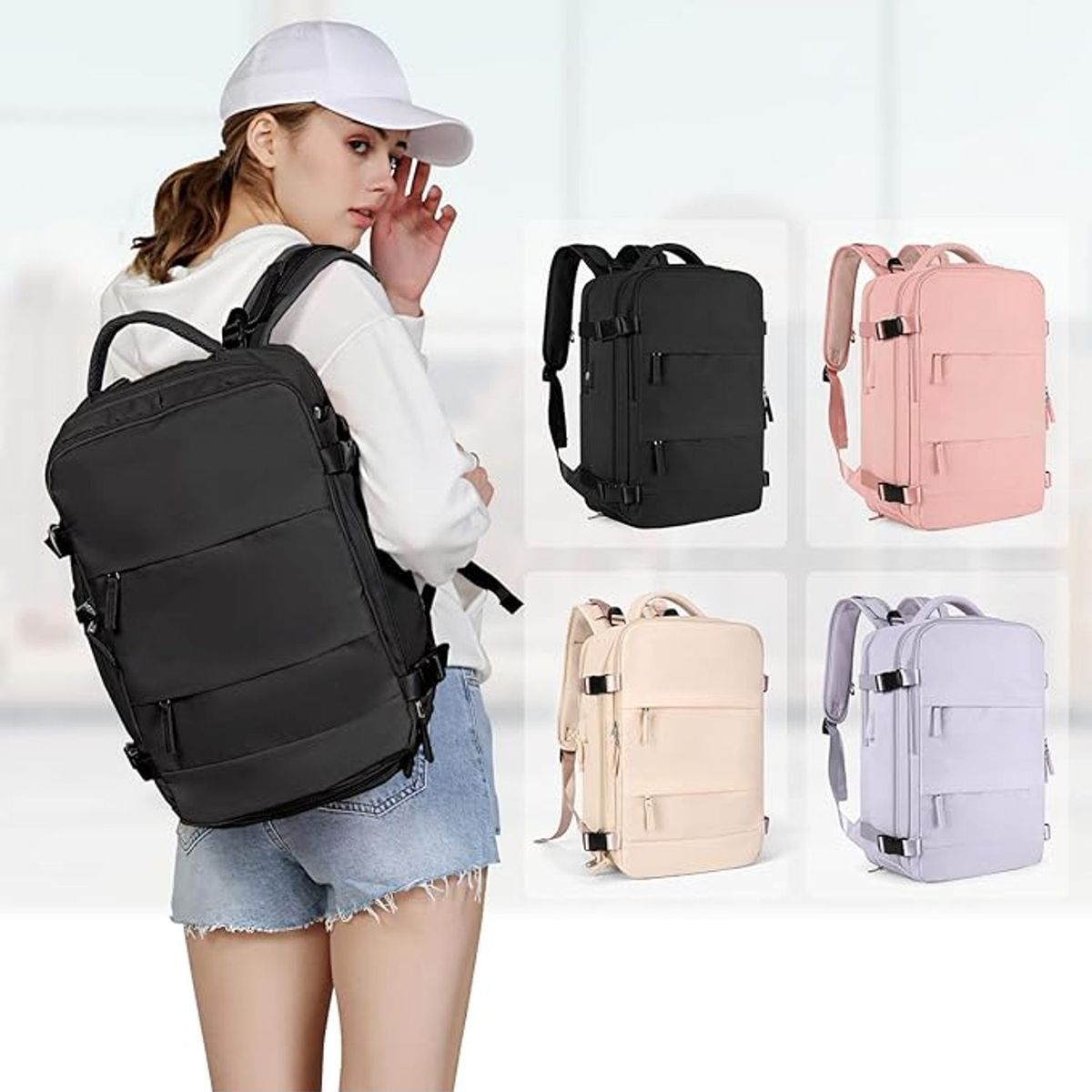 TIOZONEY - Mochila de viaje para mujeres