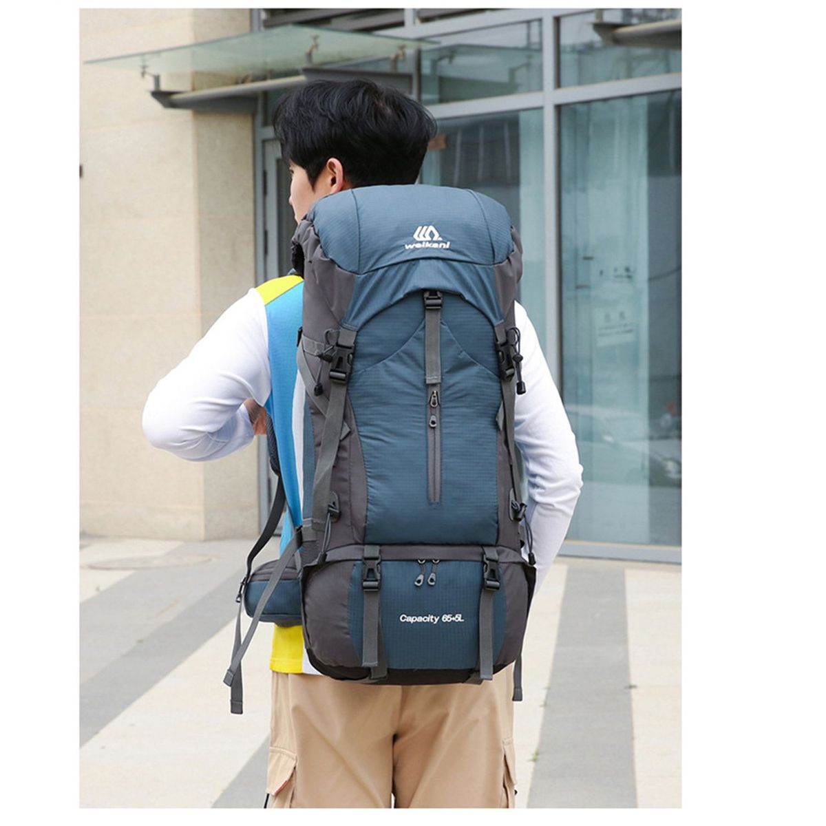 TIOZONEY - Mochila Impermeable 70L Para Camping Trekking Y Viajes