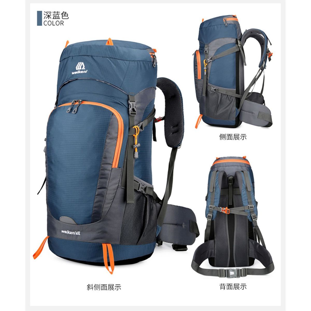 TIOZONEY - Mochila Impermeable 55L Para Camping Trekking Y Viajes