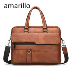 TIOZONEY - Maletín Portafolio Bolso PU Ecológico Notebook para Hombre