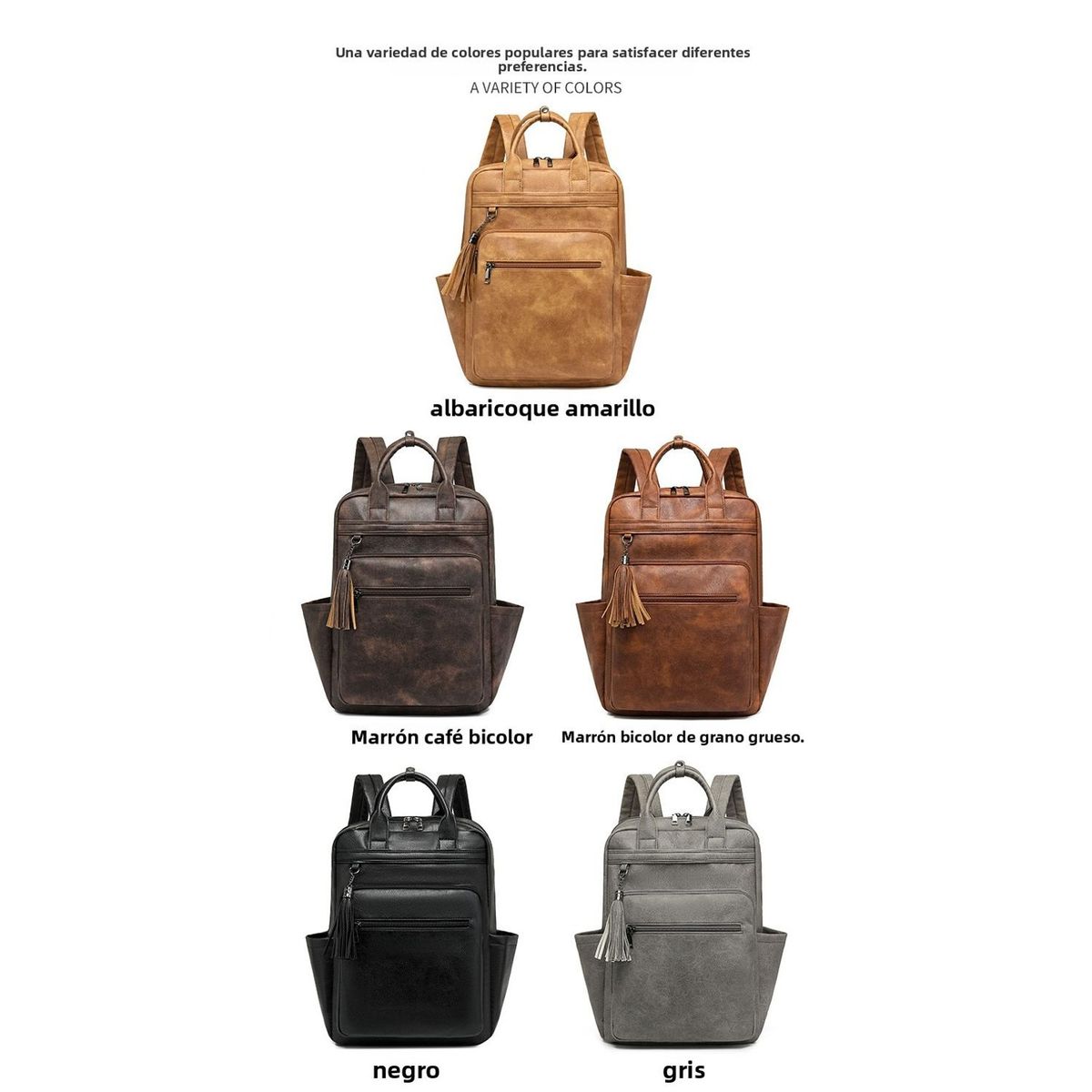 TIOZONEY - Mochila Cartera Urban Chic PU PU Mujer a la Moda Multiuso