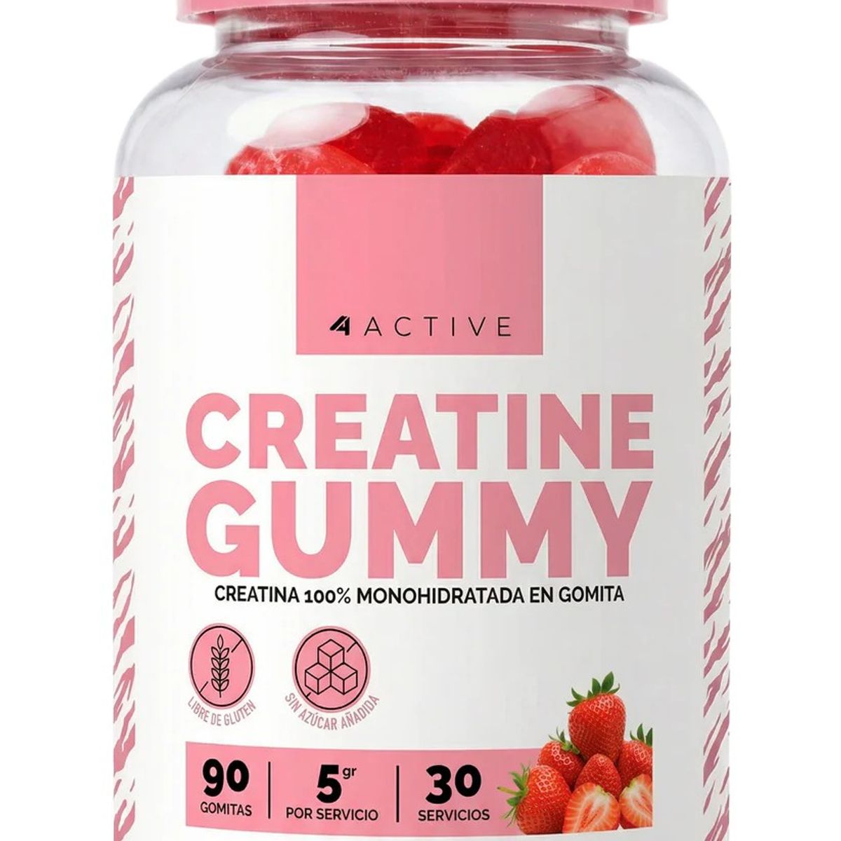 4ACTIVE - CREATINA MONOHIDRATADA GOMITAS 360GR - 4ACTIVE