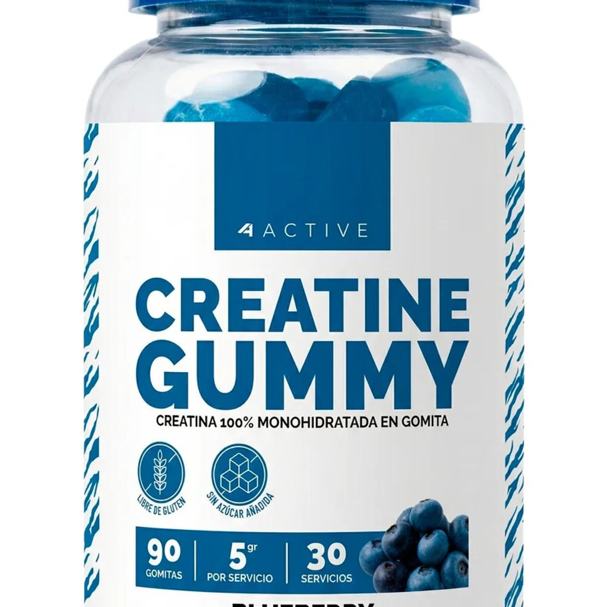 4ACTIVE - CREATINA MONOHIDRATADA GOMITAS 360GR - 4ACTIVE