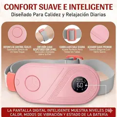 GENERICO - Cinturon Almohadilla Masajeador Calor Termica Colicos Dolor Rosa